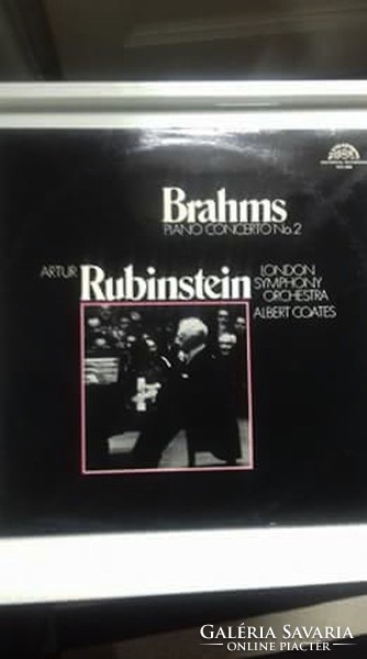 Arthur Rubinstein vintage bakelit lemez: Brahms Piano Cencerto No. 2 (Supraphon 1980)