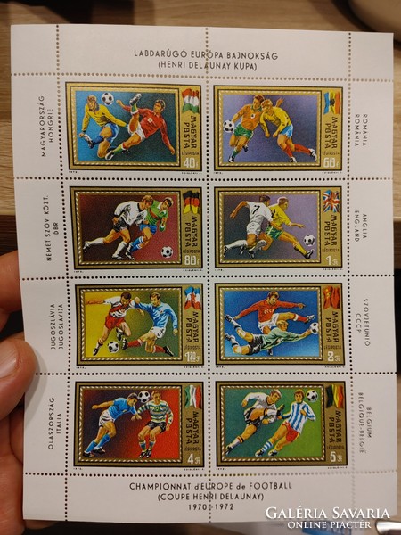 Labdarugó Európa Bajnokság   bélyeg sorozat postatiszta
