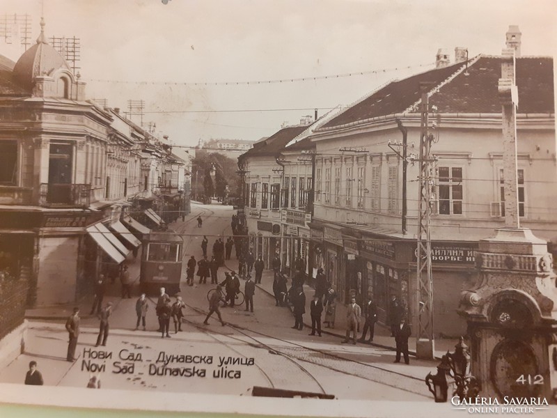 Régi képeslap 1931 Novi Sad Újvidék Duna utca fotó levelezőlap