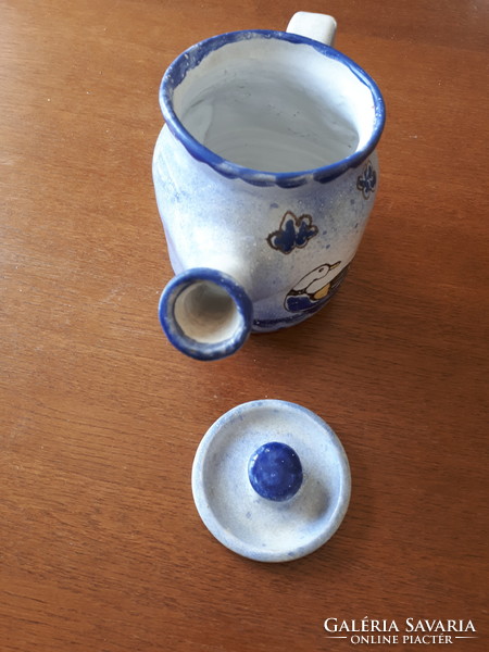 Vintage blue pattern pouring sprinkling ceramic