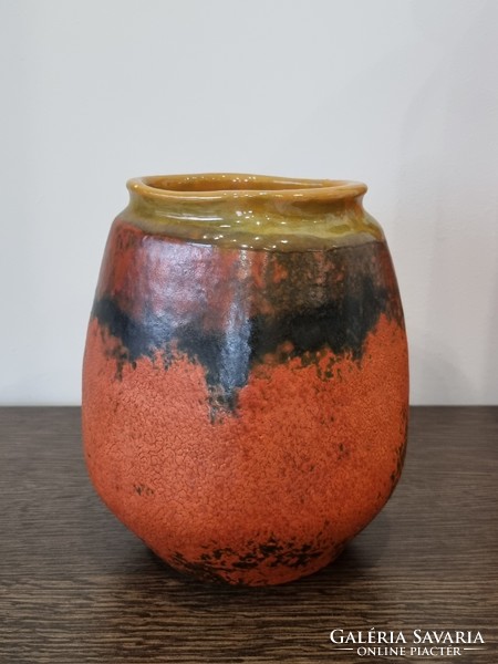 Ruscha (Kurt Schörner) német kerámia váza ,ritka formavilágú gyűjtői darab