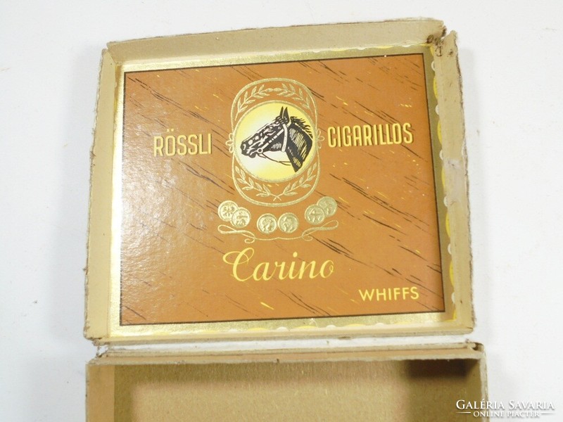 Retro old 20 Rössli Carino- Rössli Carino cigar box cigarettes Swiss paper box