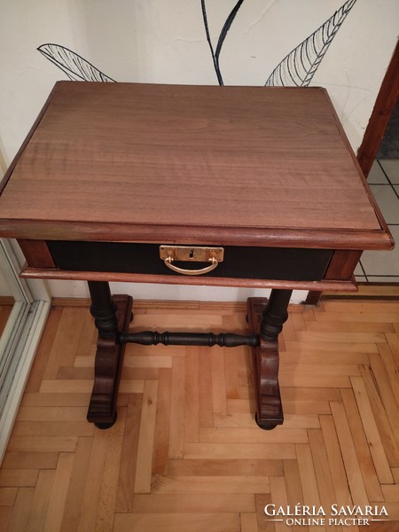 Antique restored Biedermeier sewing table