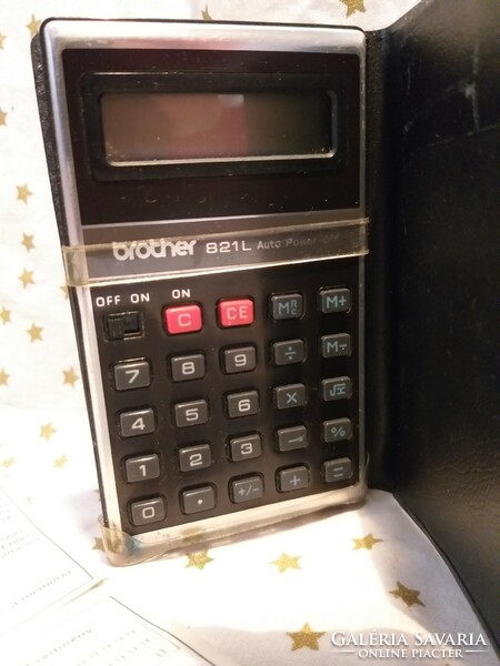 Brother 821l old, retro pocket calculator (rare, made in Japan, 1979)