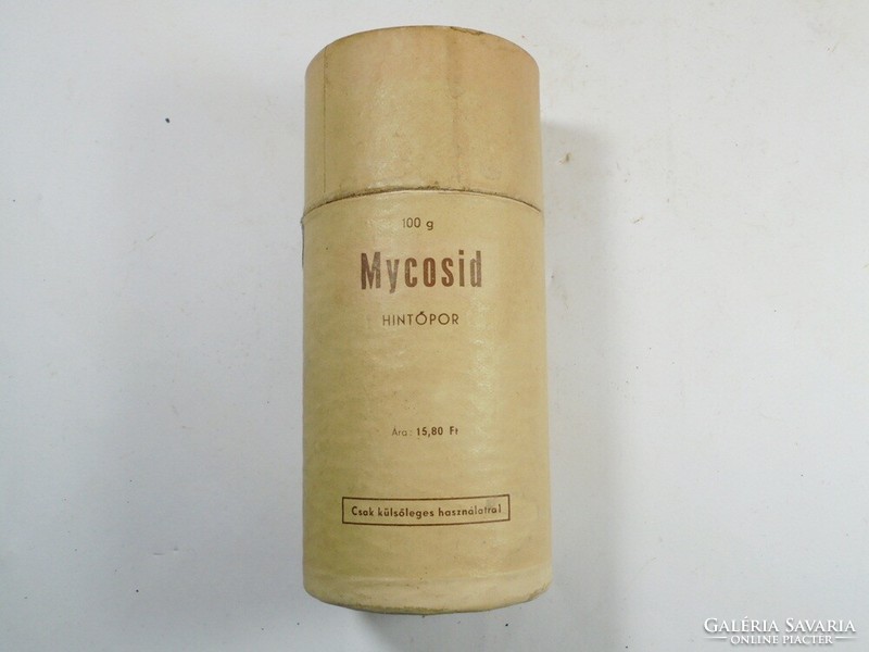 Retro mycosid dusting powder unopened box - Köbánya pharmaceutical factory - from the 1970s