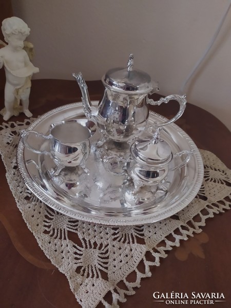 Elegant silver-plated cafe set