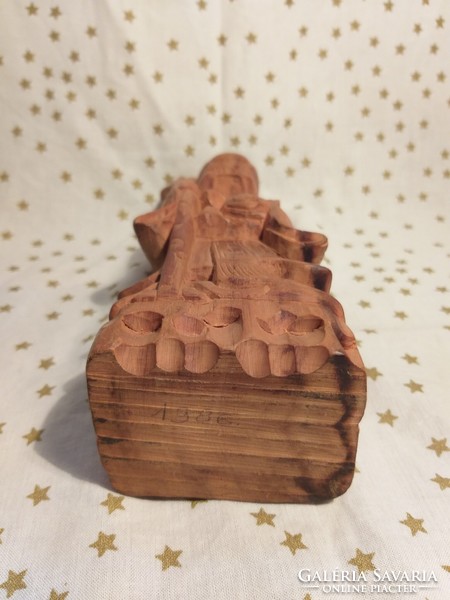 Chinese sage handmade wooden carved statue 2.