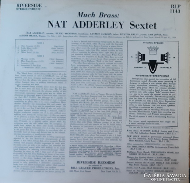 Nat adderley sextet: much brass - jazz lp