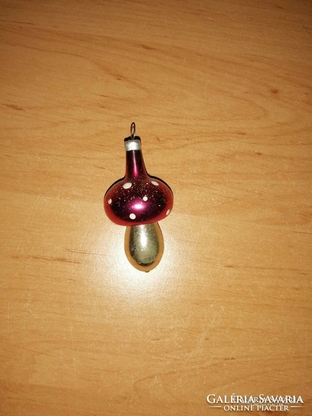 Antik üveg karácsonyfadísz gomba 5 cm