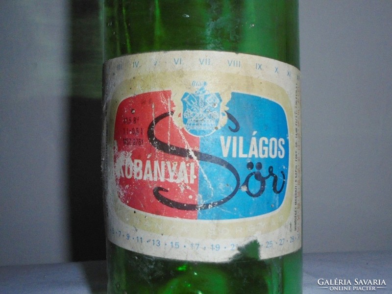 Retro régi Kőbányai világos sör sörös üveg palack - kb. 1980-as évek