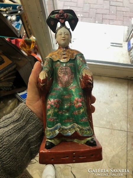 XIX. Pair of century Chinese statues, 25 cm high, flawless pieces