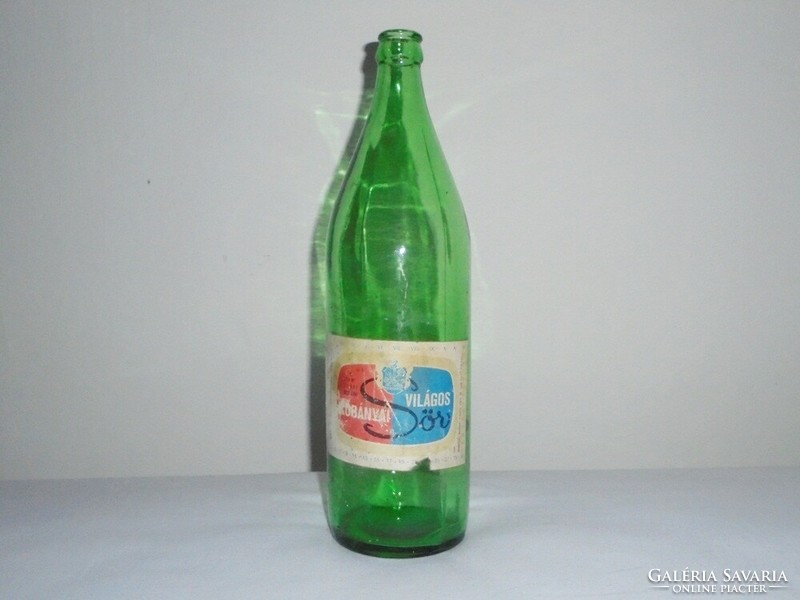 Retro old quarry light beer beer glass bottle - approx. 1980s