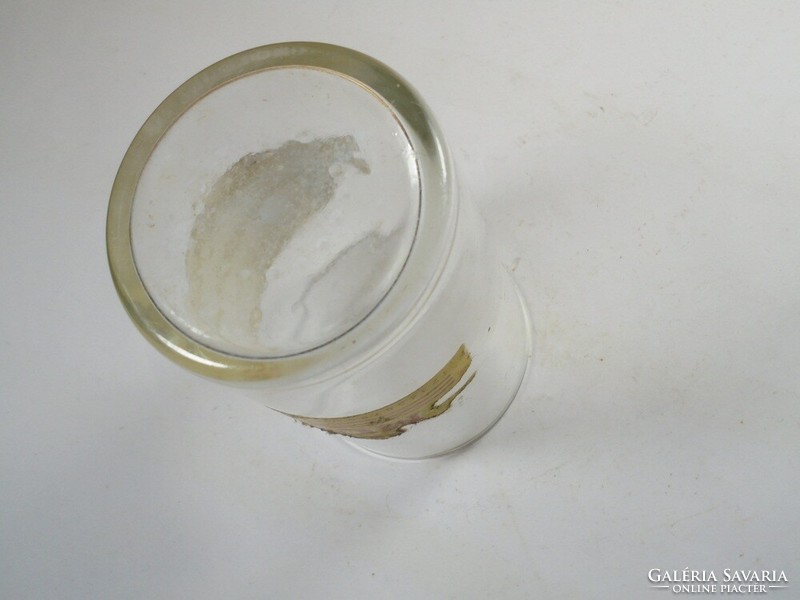 Retro papír címkés pohár üveg - Mustár mustáros - Duvél Kft. Dunavarsány - 1990-es évek