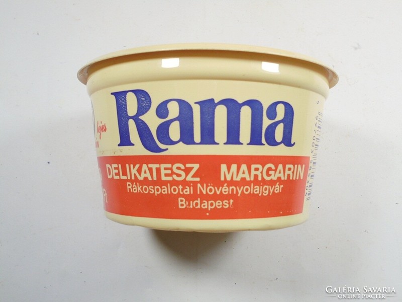 Retro plastic butter box - Rama delicatessen margarine - Rákospalota vegetable oil factory - from the 1980s