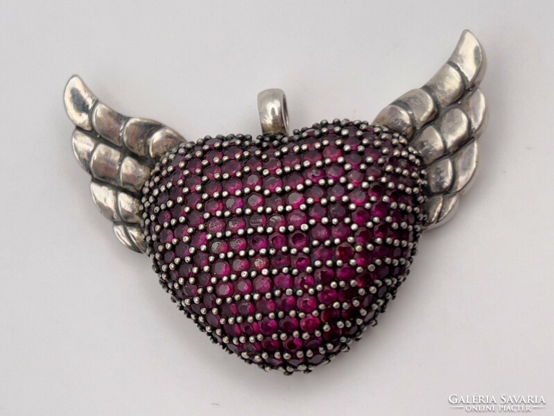 Original thomas sabo silver winged heart pendant xl, with box