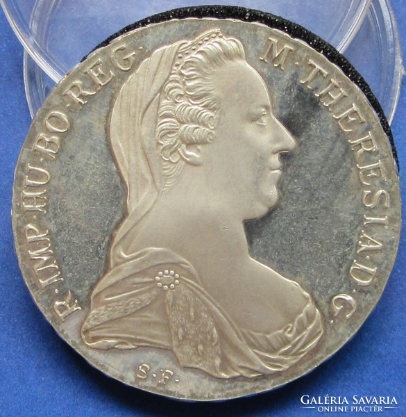 Ezüst Mária Terézia SF. 1780 PP tallér, perem nem recés, perem feliratos.