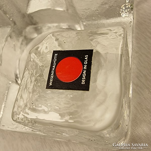Wiesenthalhütte Design In Glas jelzett színtelen tömör üveg mécses tartó