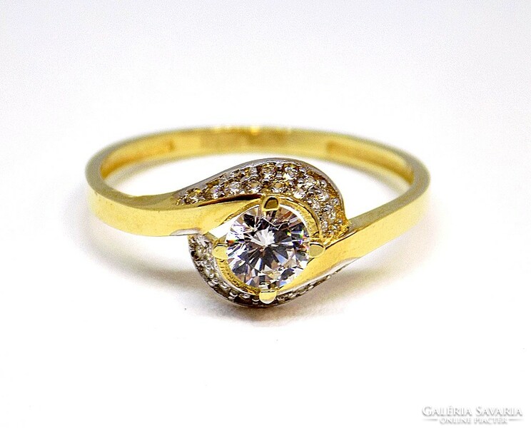 Köves szoliter arany gyűrű (ZAL-Au114043)