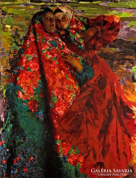 Malyavin - peasant women - canvas reprint