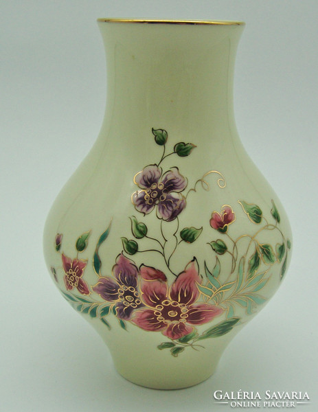 B622 zsolnay floral pattern vase 18 cm - in perfect, beautiful condition