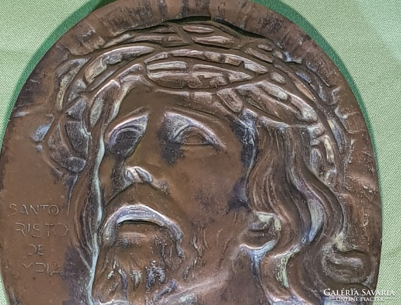 Krisztus bronz plakett