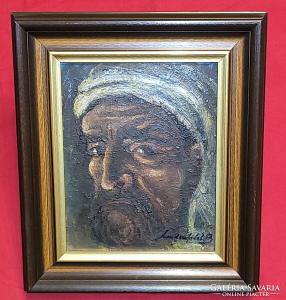 Arab férfi portré antik festmény