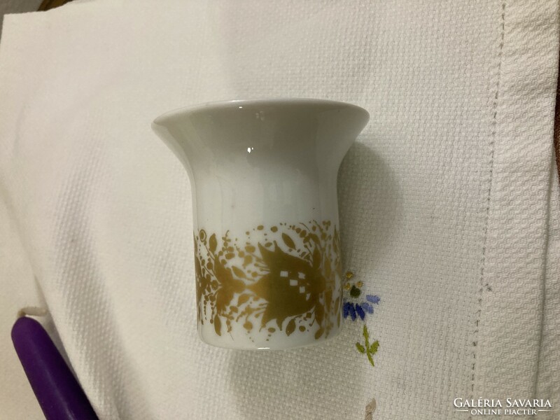 Rosenthal porcelain candle holder, gold pattern