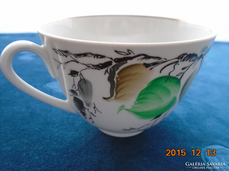 Lomonosov very rare hand-painted tea cup with signature