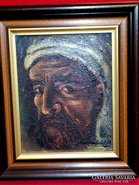 Arab férfi portré antik festmény