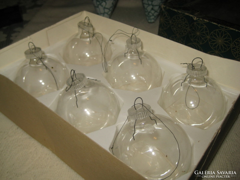 Glass Christmas tree ornaments, ndk. From the 60s, 5.5 cm in diameter