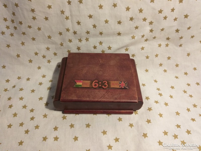 Golden Team Rifles 25.11.1953 Hungary-England 6:3 commemorative wooden box jewelry holder