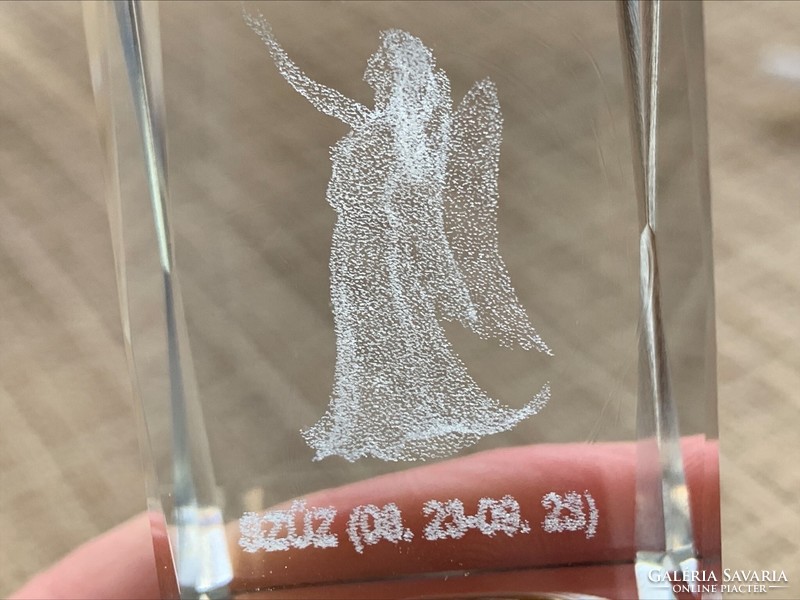 3D laser engraved Virgo horoscope ornament, laser engraved