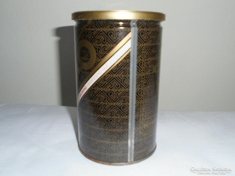 Retro German coffee metal tin box - eduscho diabolo espresso - from the 1980s