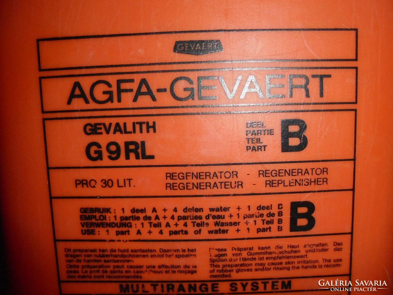 Retro agfa - gevaert photo chemical can - from the 1970s-1980s