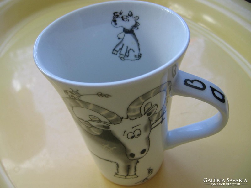 Rarity! Children's mug with lamb and ladybug baa baa
