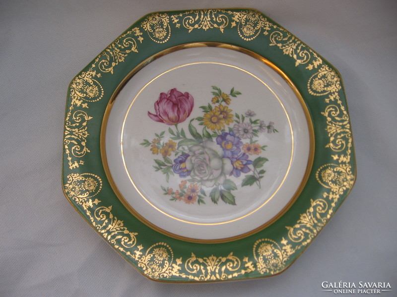 Plate of richly gilded hand-painted bouquet of ditmar urbach z flowers
