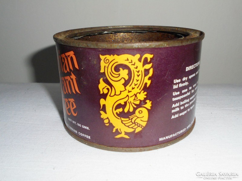 Retro coffee metal tin box - indian instant coffee - from the 1970s