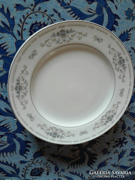 4 db lapos tányér.ezust csikokkal, 25 cm, Japán, X
