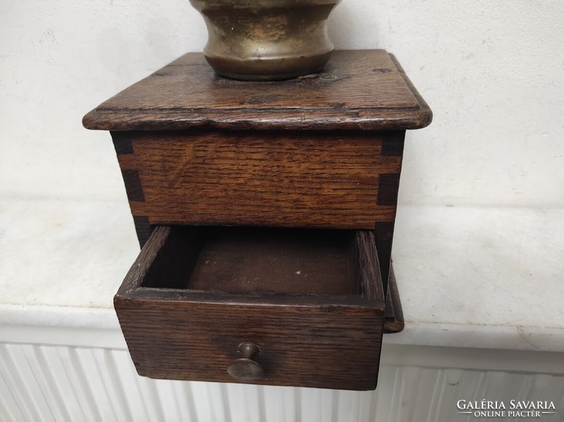 Antique coffee grinder wooden boxed coffee grinder kitchen tool 320 6334