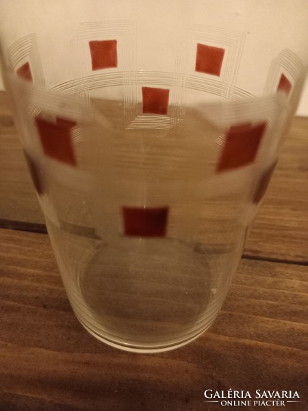 Rétro a 60-as években vékony falú üveg pohár