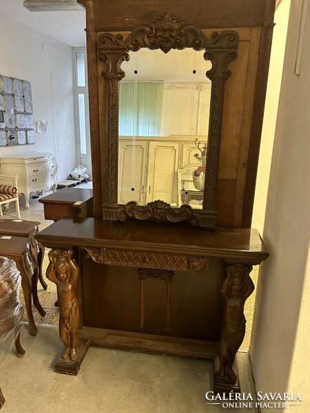 Angelic console wood!!! With a mirror