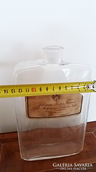 Antique cologne big bottle johann maria farina perfume big bottle circa 1900 22 x13 cm