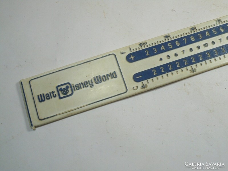 Retro old school school - waltdisney world disney plastic double sided ruler multiplication table etc