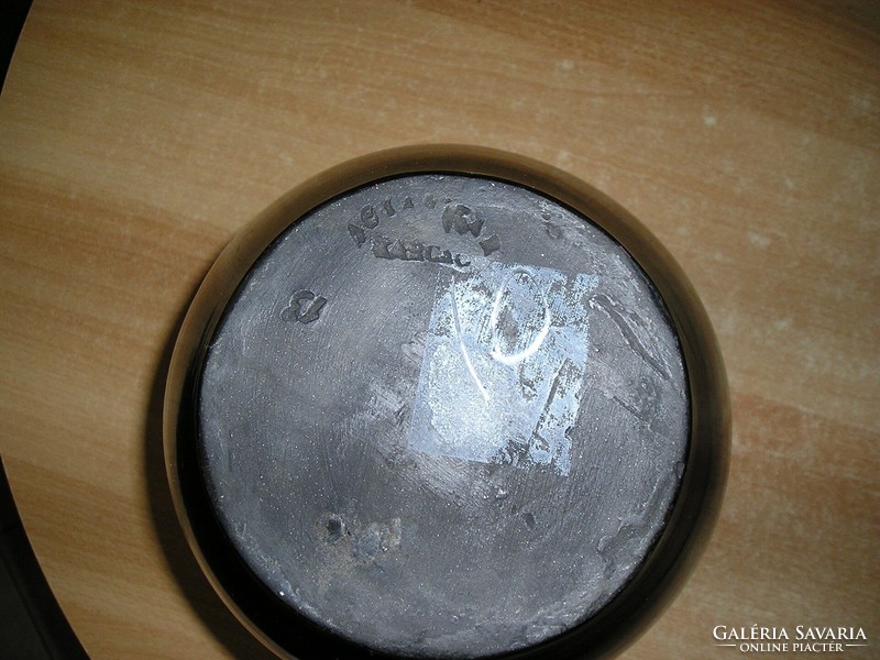 Karcagi kerámia - fekete füleskorsó, 30 cm