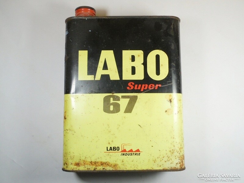 Retro LABO Industrie Super 67 olajos kanna - Autó kocsi motor olaj oil reklám - Francia gyártmány