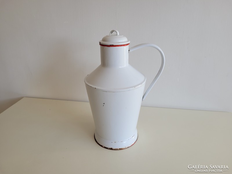 Old enamel enamel rose patterned jug bonyhád vintage water jug 7 l water jug