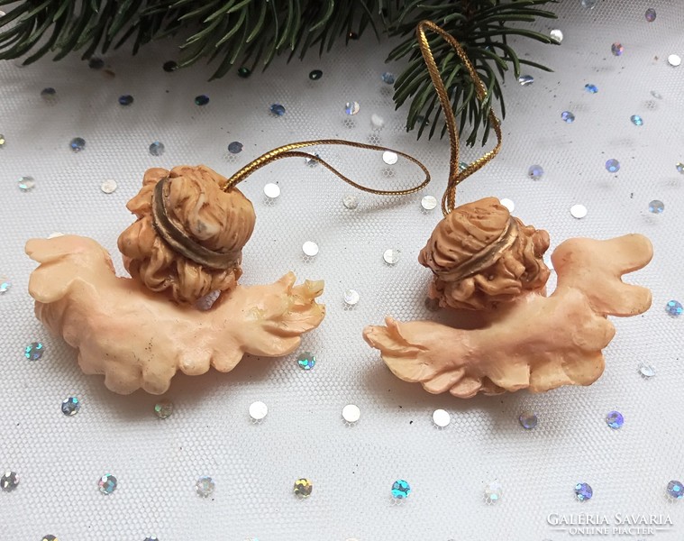 Vintage angels in a pair Christmas tree ornament 4.5-6 Cm