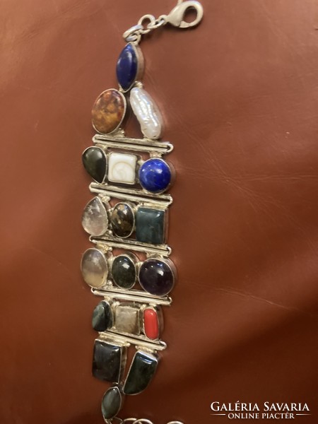 Unique semi-precious stone bracelet