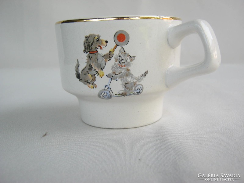 Granite ceramic dog kitten kid fairy tale mug