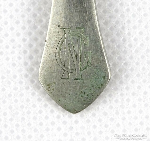 1J145 antique monogram hacker alpaca teaspoon mocha spoon set 8 pieces